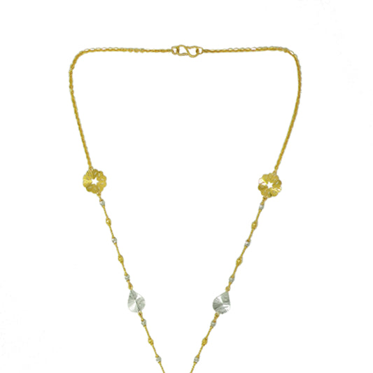 Triple floral Gold Necklace