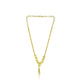 22K Gold Leaf Motif Y-Necklace – Minimal Elegant Daily Wear