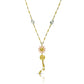 Triple floral Gold Necklace