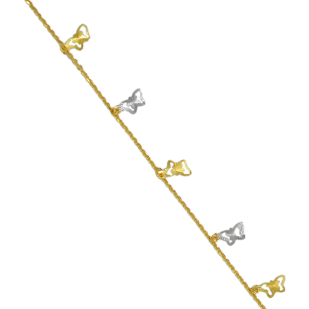 Butterfly Charm Gold Bracelet