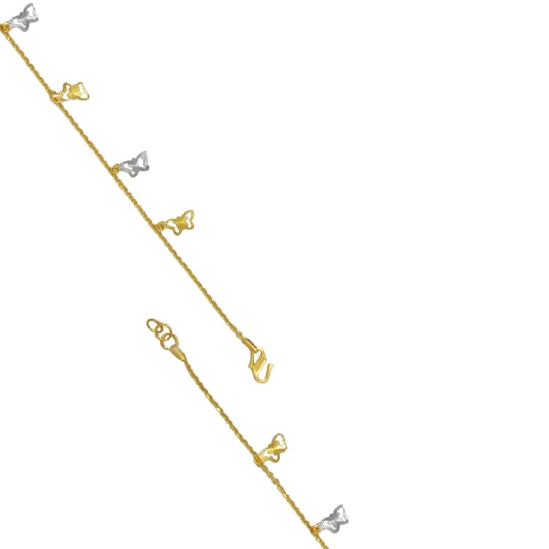 Butterfly Charm Gold Bracelet