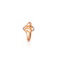 18K Rose Gold Star Design Ring with Stone for Women