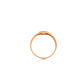 18K Rose Gold Star Design Ring with Stone for Women