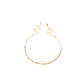Two-Tone Gold Barrel Bead Station Necklace