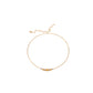 Minimalist 5-Bead Station Necklace in Two-Tone Gold