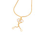 Lightweight Gold Necklace for Women | Heart Design with Drop Chains